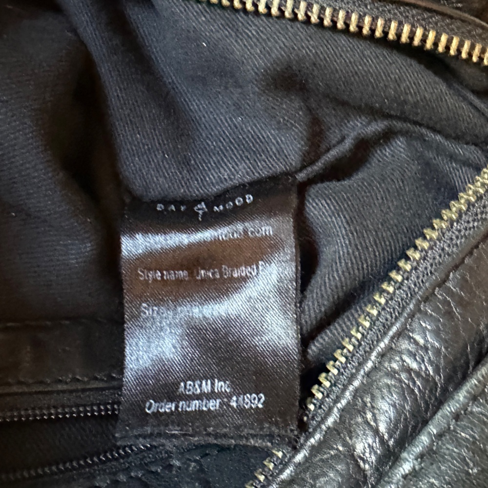 Day & Mood (Anthropologie) Genuine Leather shoulder bag with woven details - Picture 5 of 7